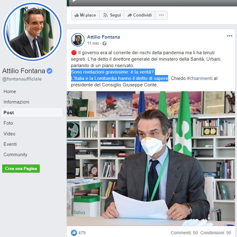 Attilio Fontana, il piano segreto del governo e il tecnico della Regione Lombardia che lo ha scritto article-post