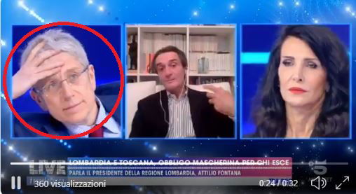 Attilio Fontana, la faccia di Giordano dalla D’Urso e le mascherine obbligatorie ma “in vendita” article-post