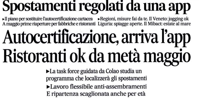Autocertificazione tramite APP article-post