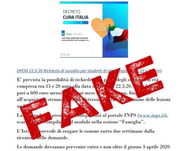 La bufala del bonus studenti da 600 euro per il Coronavirus article-post