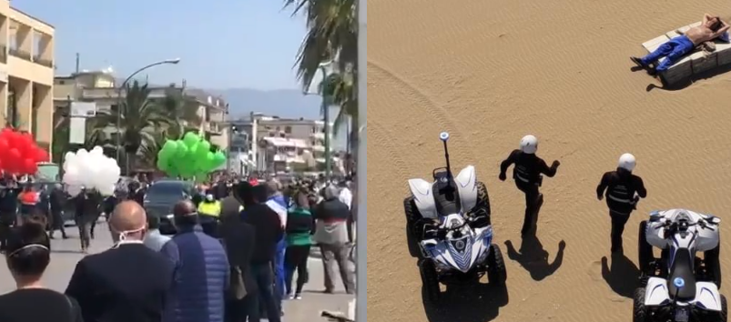 Il paese dove un drone a Rimini va a caccia di un uomo solo e 200 persone vanno indisturbate a un funerale a Saviano preview