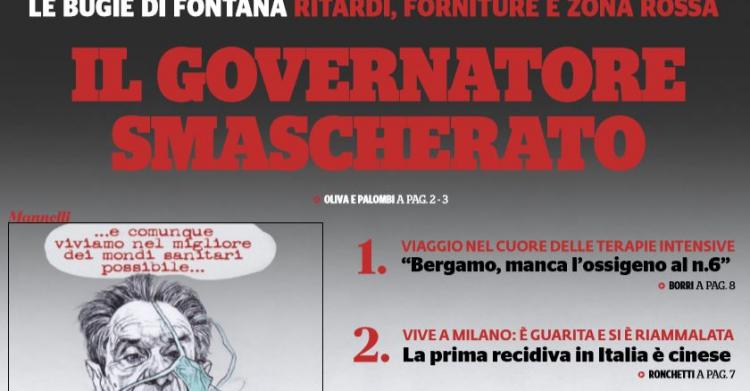 coronavirus bugie attilio fontana regione lombardia mascherine zona rossa bergamo