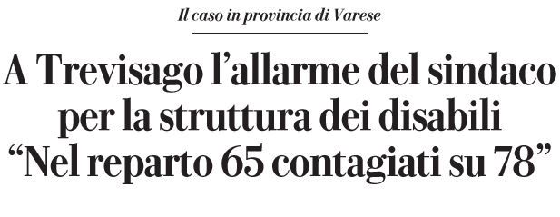 I 65 contagiati su 78 nella struttura dei disabili a Cocquio Trevisago article-post