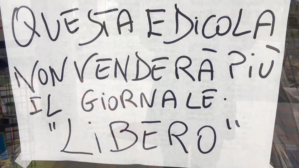 edicola non vende più liberoedicola non vende più libero