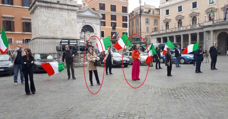 fratelli d'italia manifestazione santanchè meloni