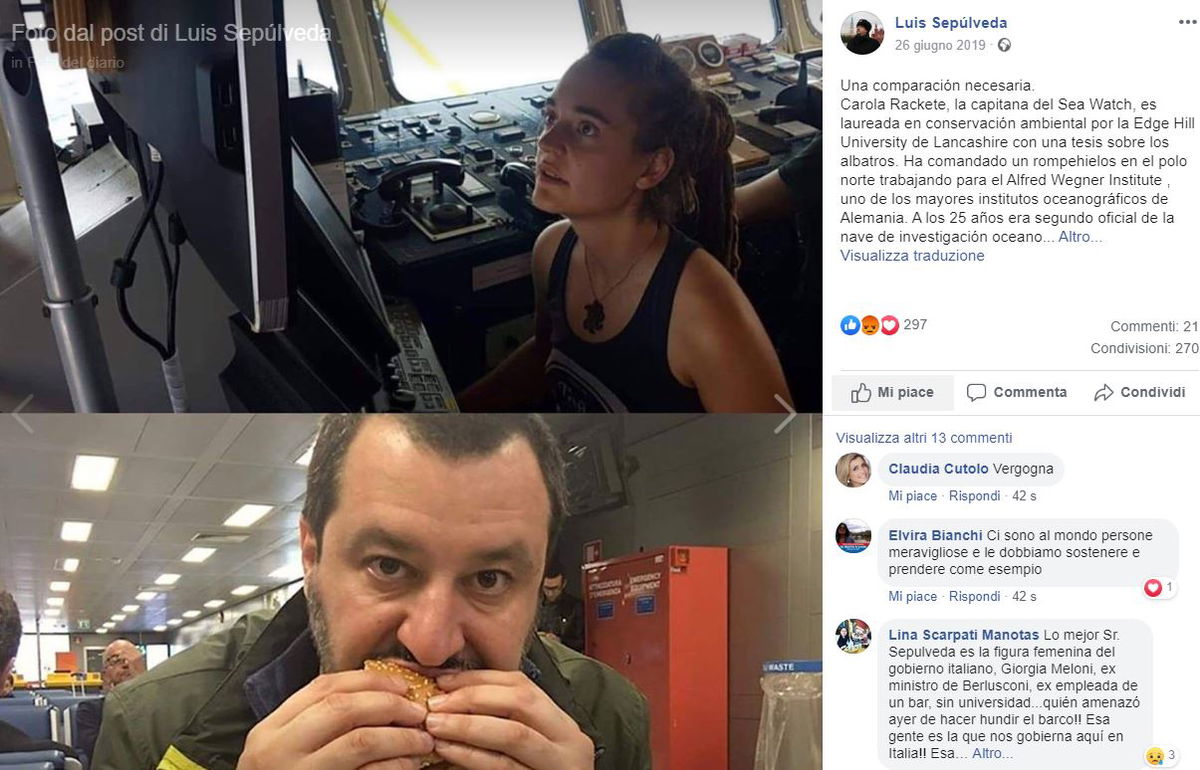 Quando Sepúlveda parlava di Salvini article-post