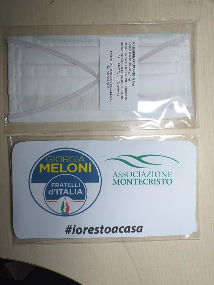 mascherine fratelli d'italia associazione montecristo gaeta