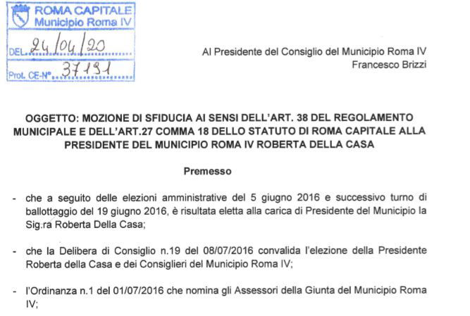 Roberta Della Casa: la mozione di sfiducia dei grillini alla loro presidente nel IV Municipio article-post