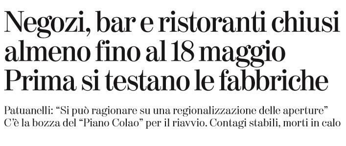 Negozi, bar e ristoranti chiusi fino al 18 maggio article-post