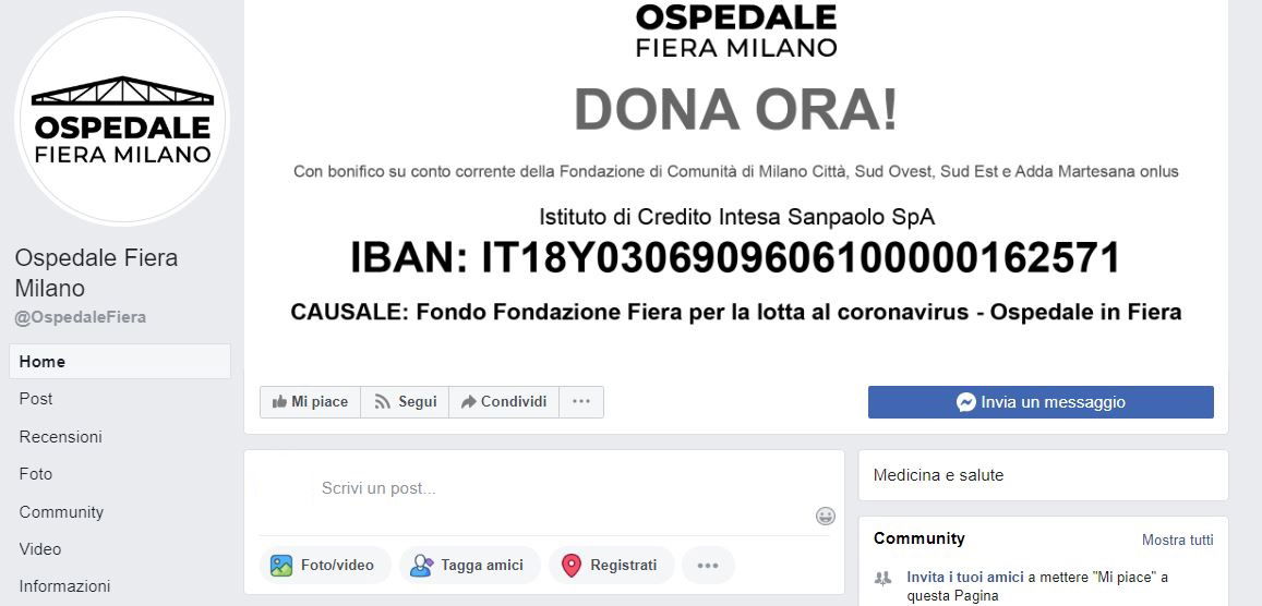 Il miracolo dell’Ospedale Fiera Milano: solo tre pazienti ma anche un profilo Twitter article-post