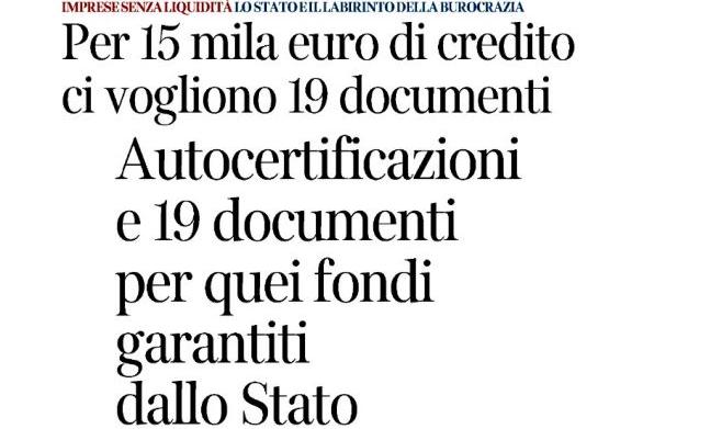 prestito fondo di garanzia 19 documenti