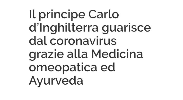 principe carlo coronavirus omeopatia