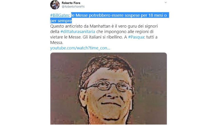 Roberto Fiore e Bill Gates, l’anticristo che vuole sospendergli le messe article-post