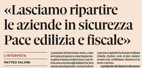 Attenzione perché adesso Salvini vuole riaprire tutto preview