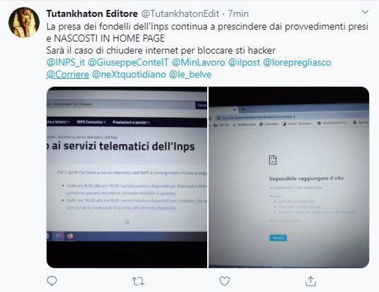 Il sito dell’INPS apre alle 16 e alle 16,05 è già down preview