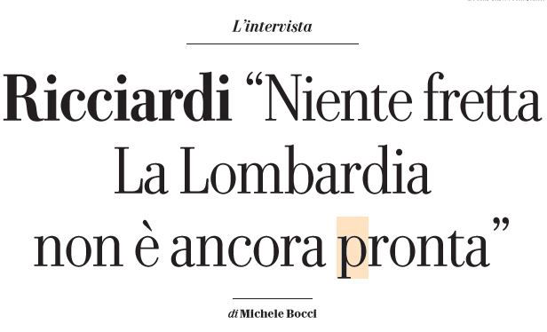 Walter Ricciardi richiude la Lombardia article-post