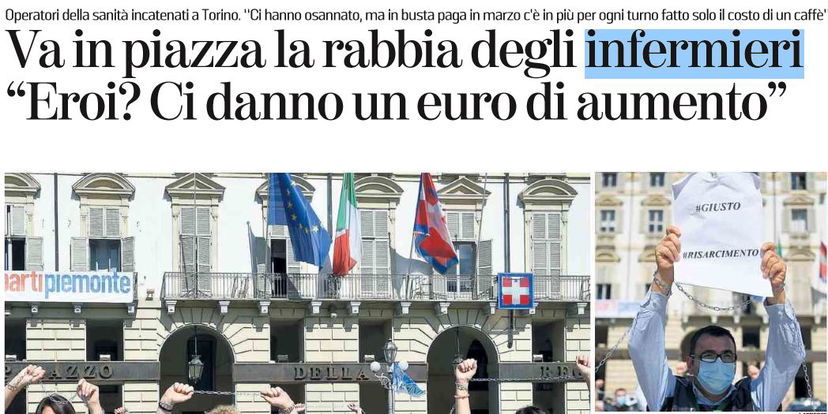 Il pauroso aumento di un euro per gli infermieri che hanno combattuto il Coronavirus article-post