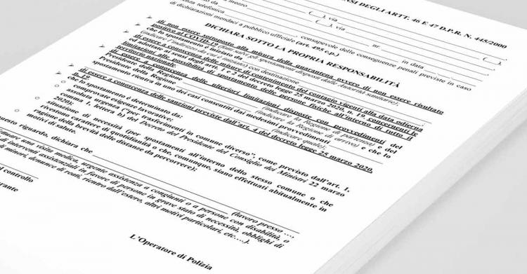 autocertificazione 18 maggio