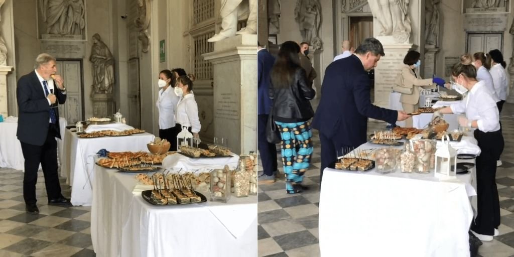 Il buffet (vietato) di Toti e Bucci in Liguria article-post