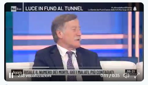 Massimo Andreoni ad Agorà e il caldo che “uccide” il virus preview