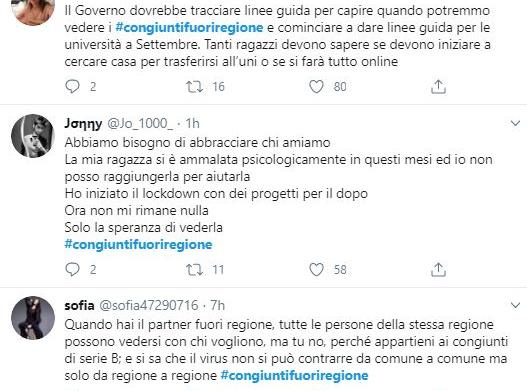 congiunti fuori regione