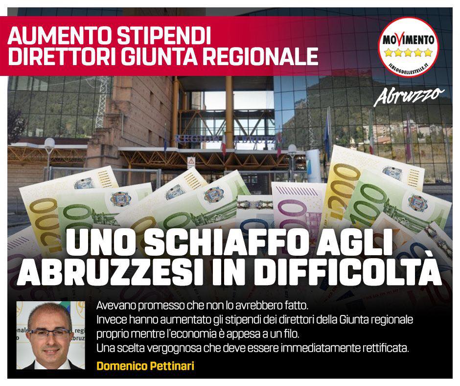 L’Abruzzo aumenta gli stipendi dei direttori regionali article-post