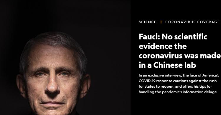 fauci coronavirus laboratorio wuhan