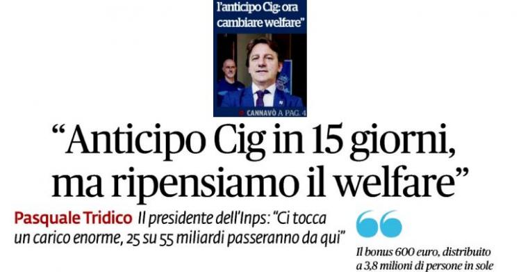 pasquale tridico cassa integrazione deroga 15 giorni