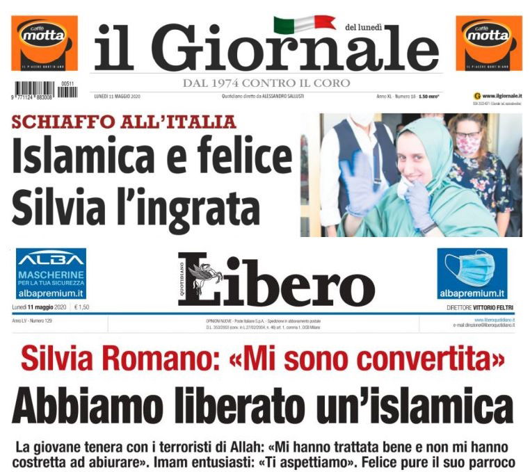 Le incredibili prime pagine di Libero e Giornale su Silvia Romano “islamica” article-post