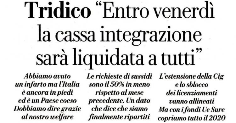 cassa integrazione covid venerdì