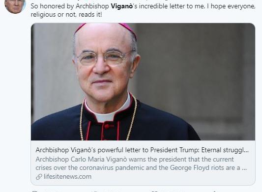 lettera monsignor viganò donald trump