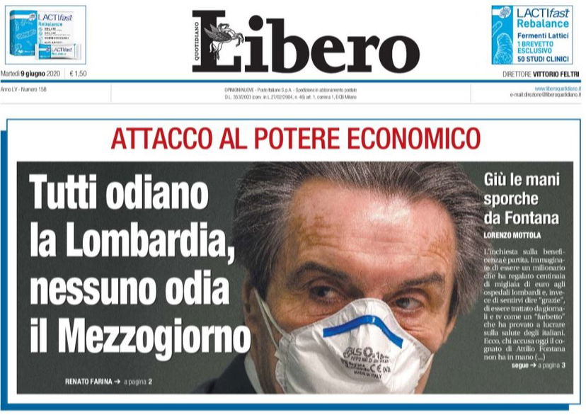 Libero, l’odio verso la Lombardia e l’amore nei confronti del Sud article-post
