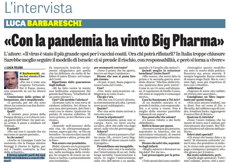 luca barbareschi vaccini big pharma 1
