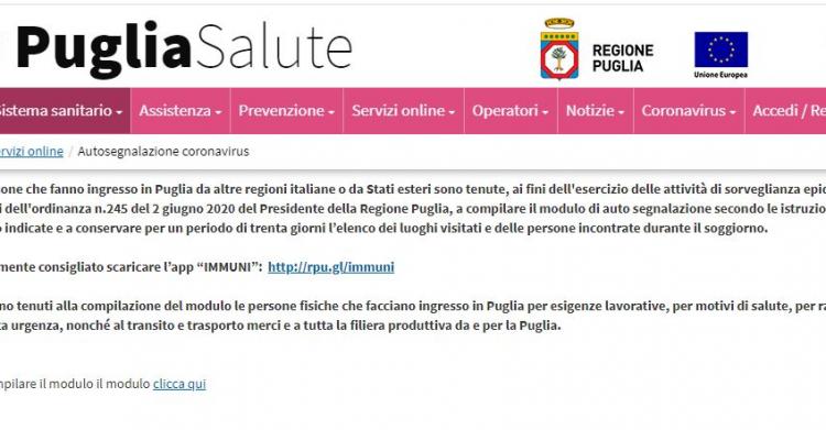 modulo autosegnalazione puglia 1