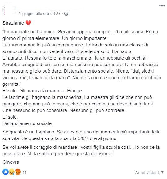 «Immaginate un bambino»: i no mask e le mascherine a scuola article-post