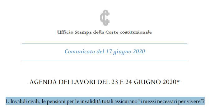 «La pensione di invalidità a 285,66 euro? Incostituzionale» article-post