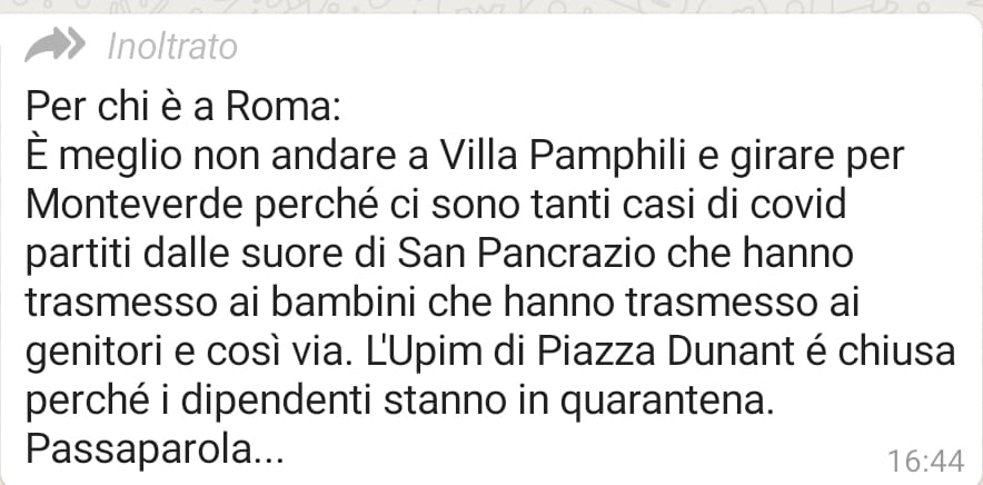 upim piazzale dunant monteverde coronavirus suore san pancrazio