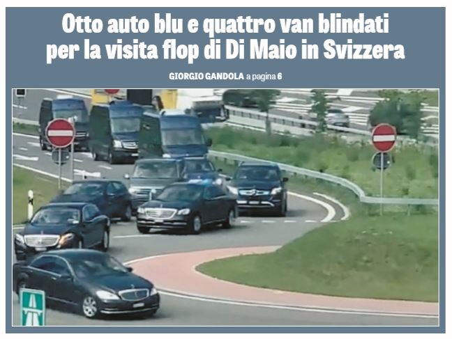 verità auto blu di maio svizzera
