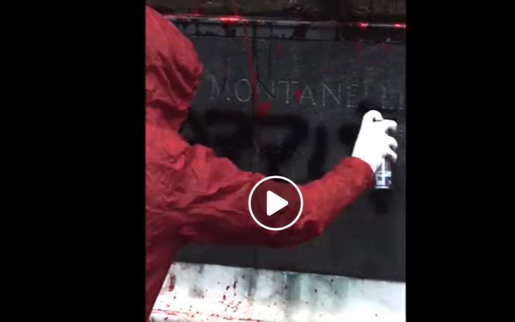 La rivendicazione della protesta della vernice rossa sulla statua di Montanelli preview