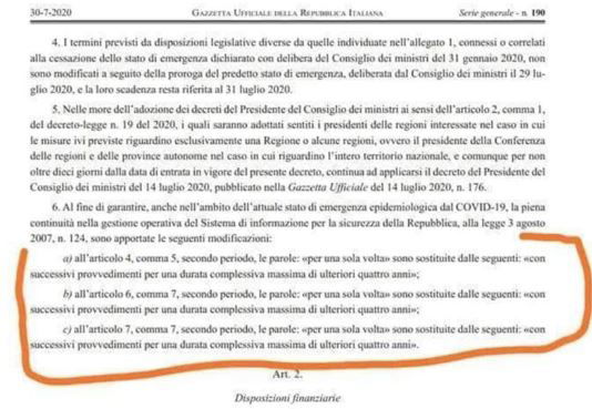 bufala proroga stato d'emergenza quattro anni