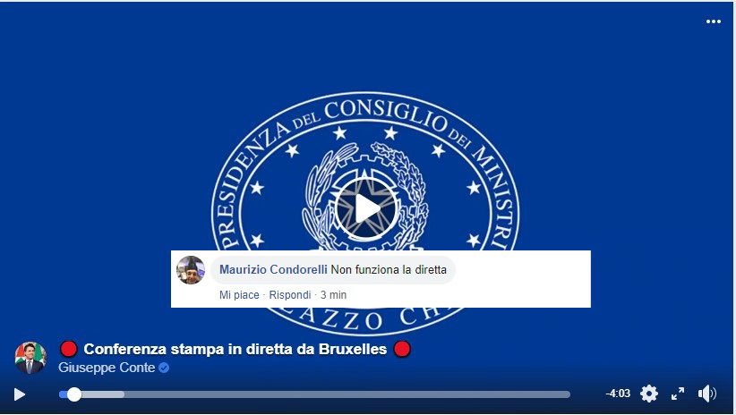 «È un momento storico», ma la diretta di Conte su Facebook non funziona article-post