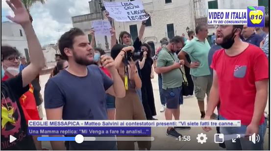 Salvini contestato a Ceglie e la gogna sui contestatori che “si fanno le canne” preview