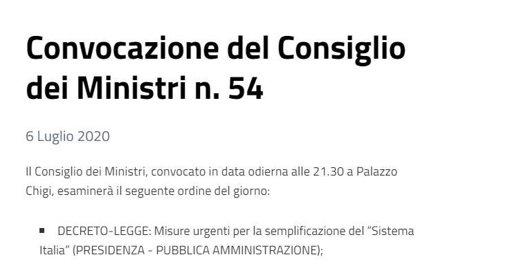 decreto semplificazioni