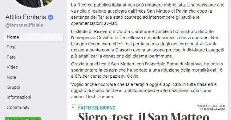 diasorin regione lombardia test sierologici 1