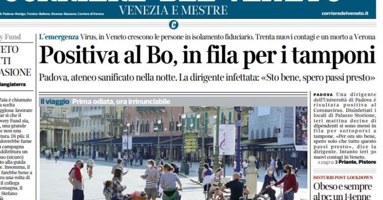 dirigente positiva università padova