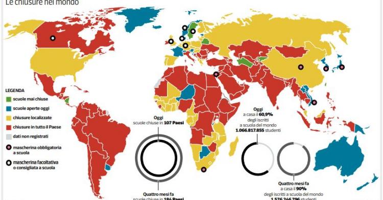 dove non hanno chiuso le scuole per il coronavirus