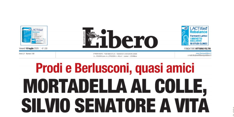 Notizie di oggi: la prima pagina di Libero del 10 luglio article-post