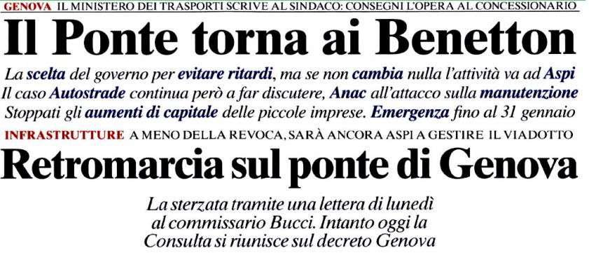 «Il Ponte di Genova torna ai Benetton» article-post