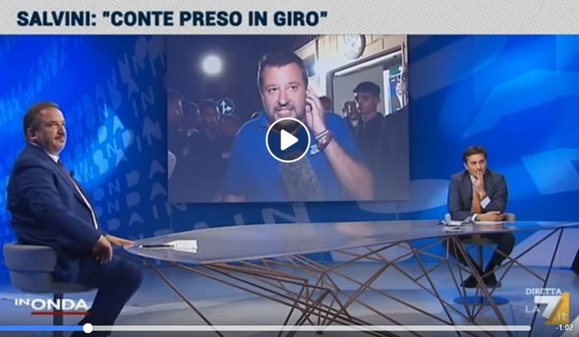 La fuga di Salvini a In Onda quando arriva Andrea Scanzi preview