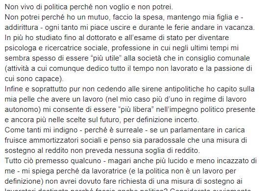 anita pirovano consigliera comunale bonus 600 euro